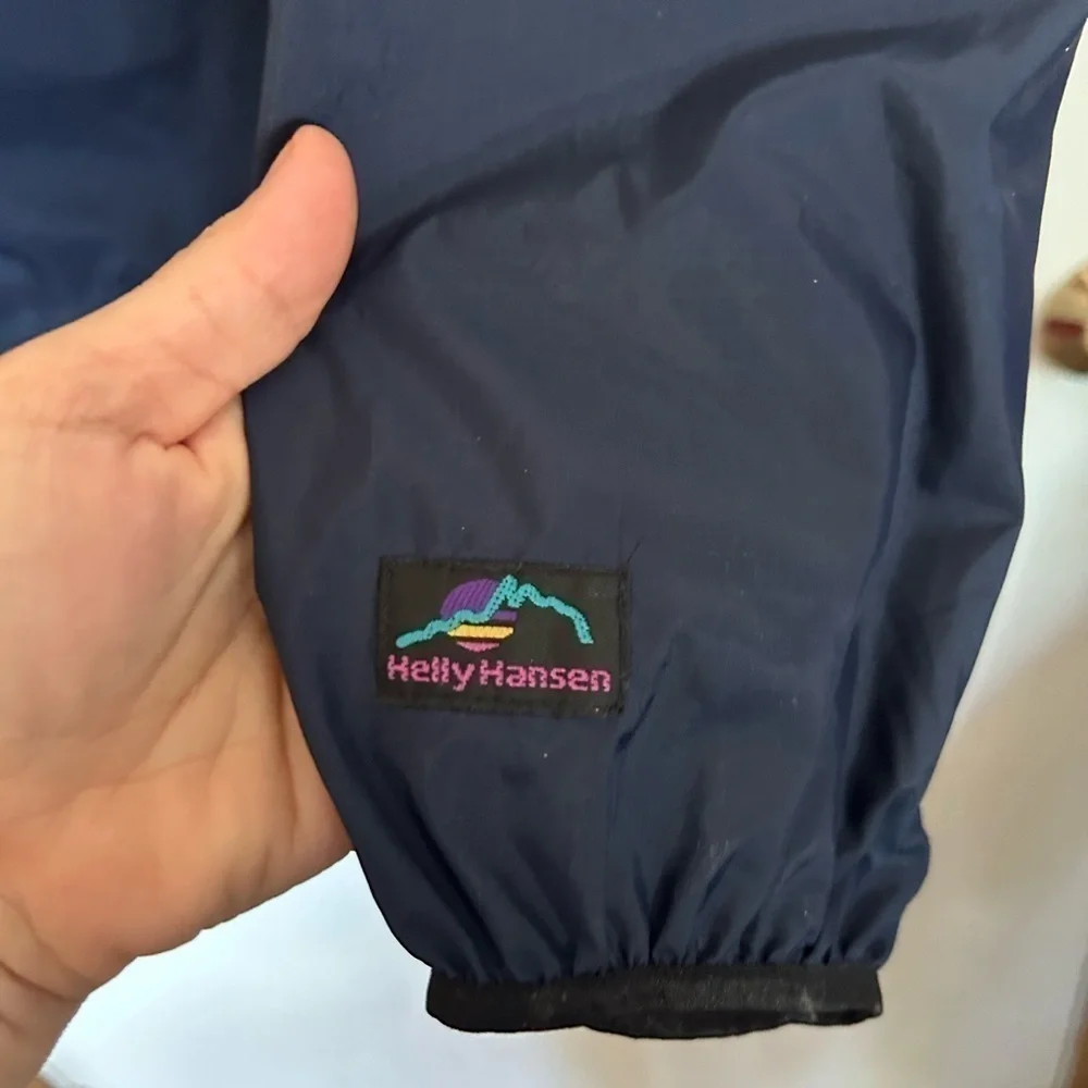 Helly  Hansen vintage Nylon Quarter Zip RIncoat Jacket Pullover Hooded Small